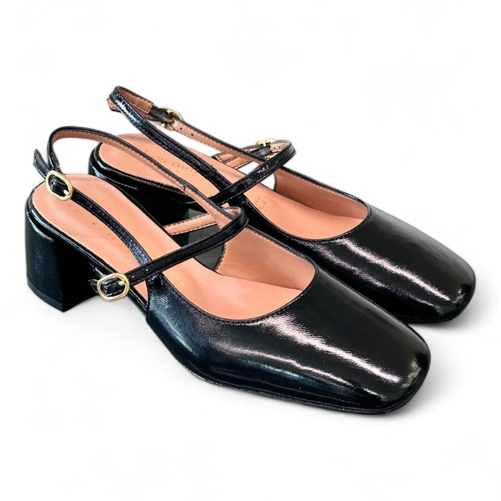 Slingback cintino naplak nero Les Autres tacco 50 