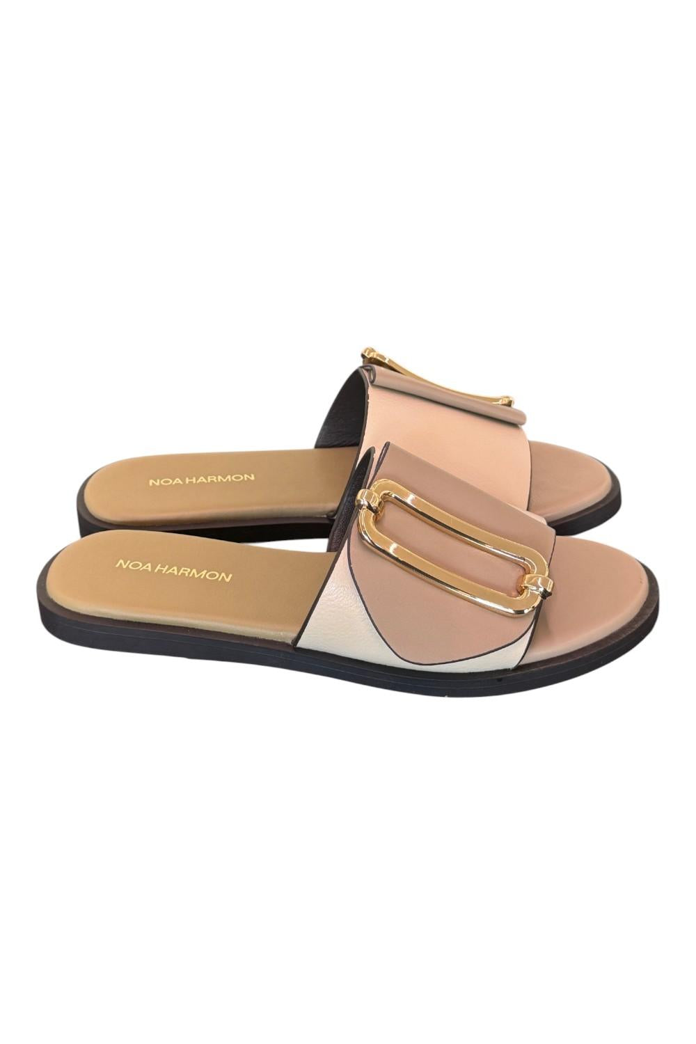 Ciabatta fibbia beige latte Noa Harmon 