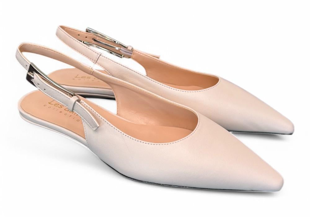 Slingback pelle ghiaccio flat Les Autres<BR/> 