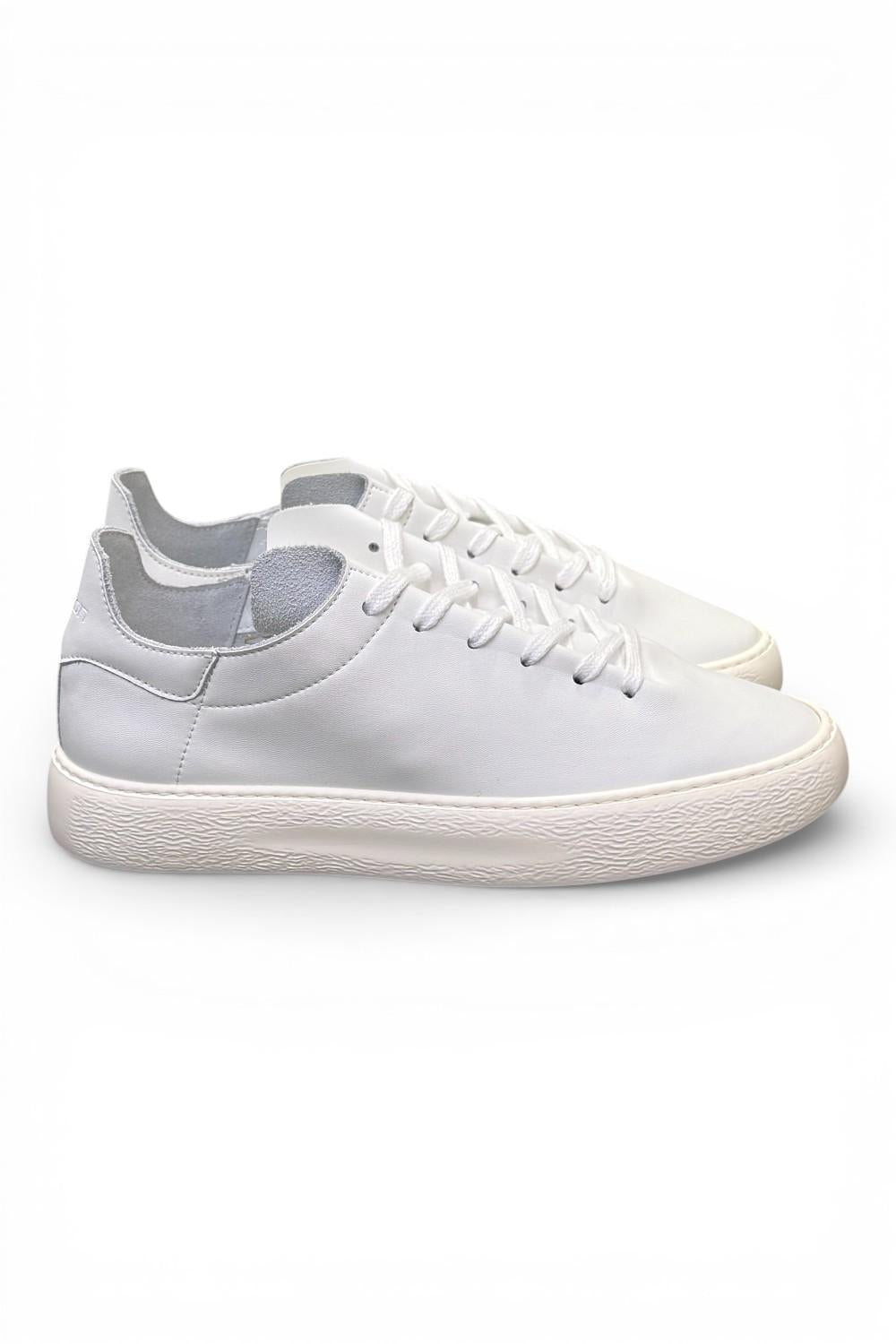 Sneaker uomo pelle bianca taglio vivo Stokton<BR/> 