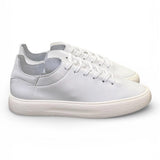Sneaker uomo pelle bianca taglio vivo Stokton<BR/> 