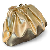 Pochette piccola pouf Scarlet platino 
