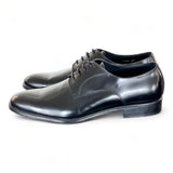 Scarpa allacciata liscia nera cerimonia 