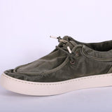 Scarpa uomo tela verde cucitura Natural World 
