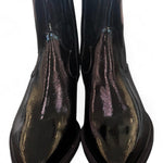 Stivaletto texano lucido nero Matteo Pitti 