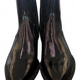 Stivaletto texano lucido nero Matteo Pitti 