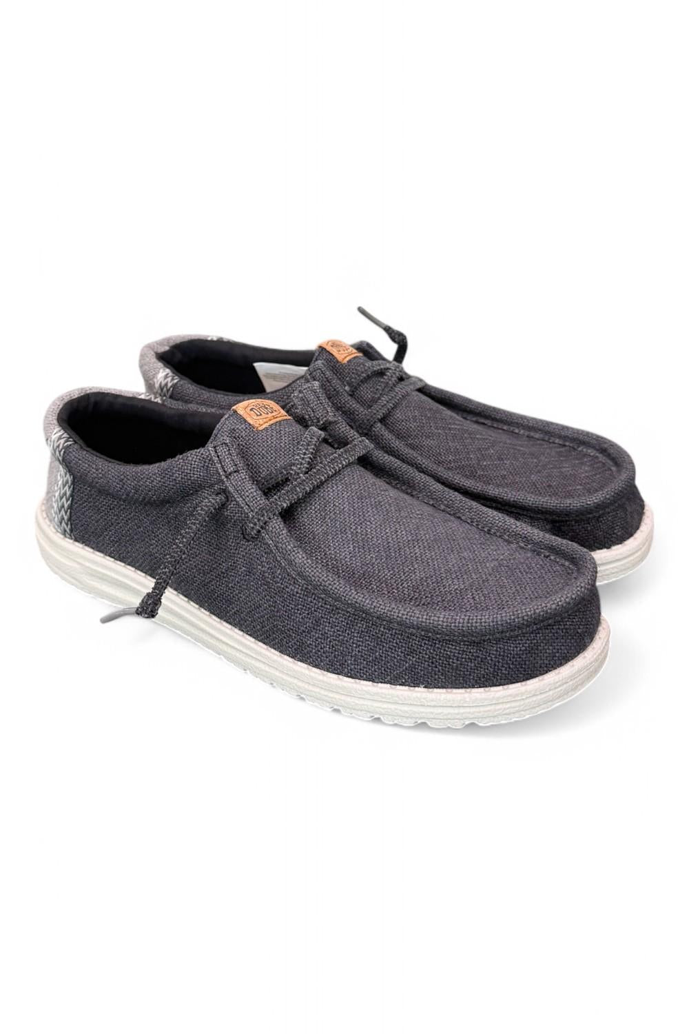 Sneaker uomo wally Juta grey black Hey Dude<BR/> 