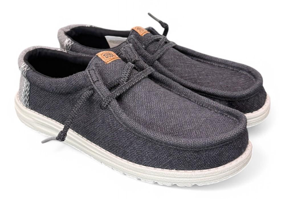 Sneaker uomo wally Juta grey black Hey Dude<BR/> 
