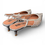 Slingback laminata argento Bibi Lou 