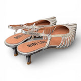Slingback laminata argento Bibi Lou 