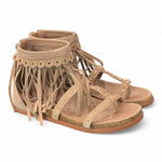 Sandalo beige con frange Emanuel Vee 