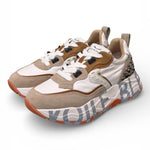 Sneaker donna Voile Blanche Club 105 bianco cuoio borchie 2E42 
