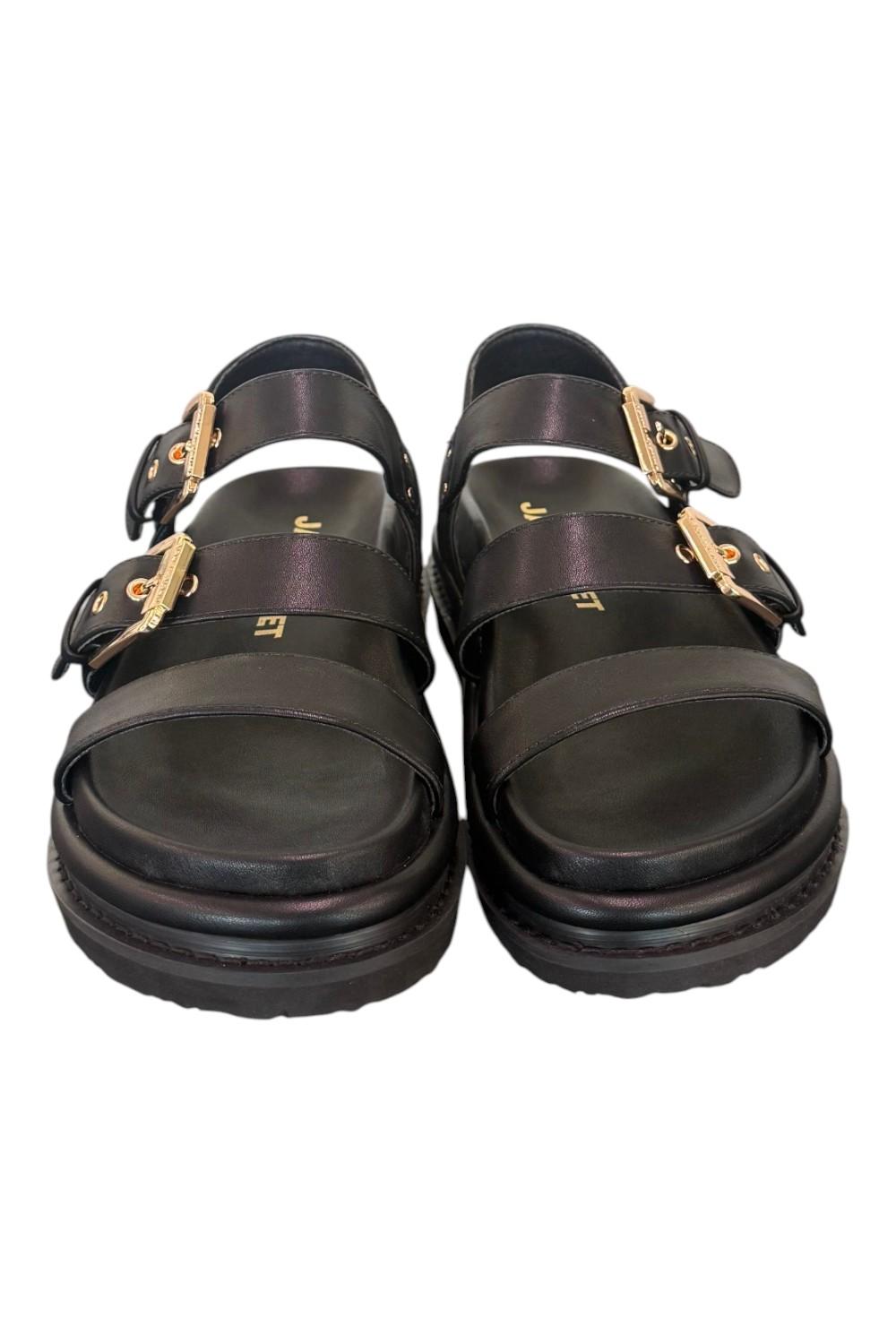 Sandalo platform nero Janet<BR/> <BR/> 
