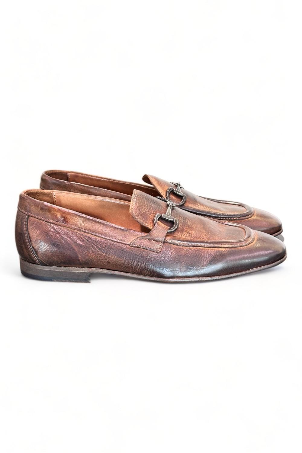 Mocassino accessorio cuoio tuffato Pawelks<BR/> 