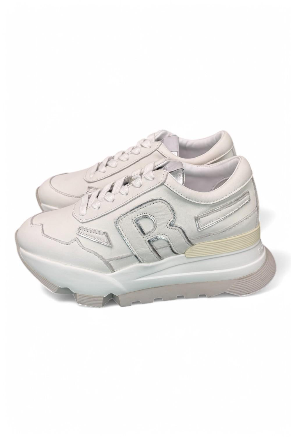 Sneaker donna Rucoline bianca argento 