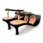 Slingback pelle nera T50  Matteo Pitti 