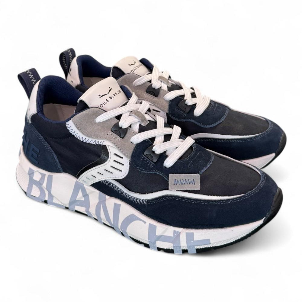 Sneaker uomo Club 01 Blu Voile Blanche<BR/> 