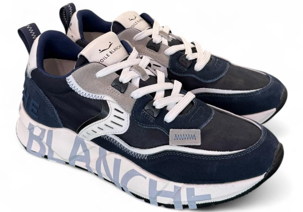 Sneaker uomo Club 01 Blu Voile Blanche<BR/> 
