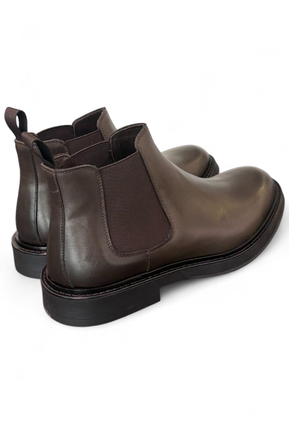 Stivaletto beatles pelle testa di moro Dino Draghi<BR/> 