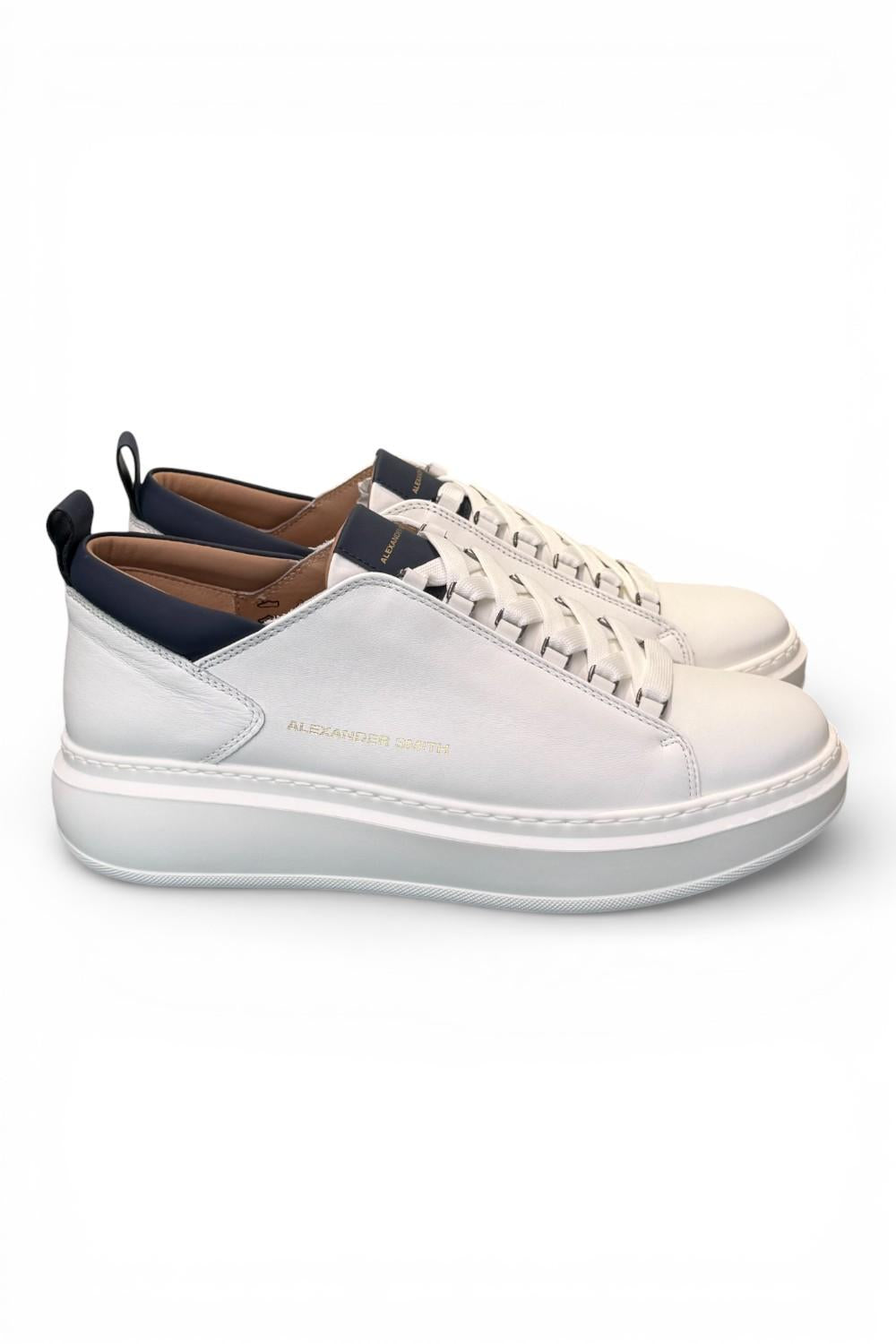 Sneaker Wembley man Alexander Smith white blu 