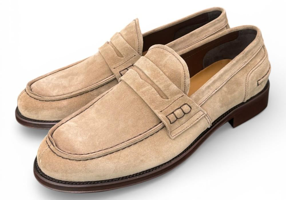 Mocassino camoscio beige Franco Fedele 