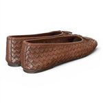 Ballerina intrecciata in pelle testa di moro Inuovo<BR/> 