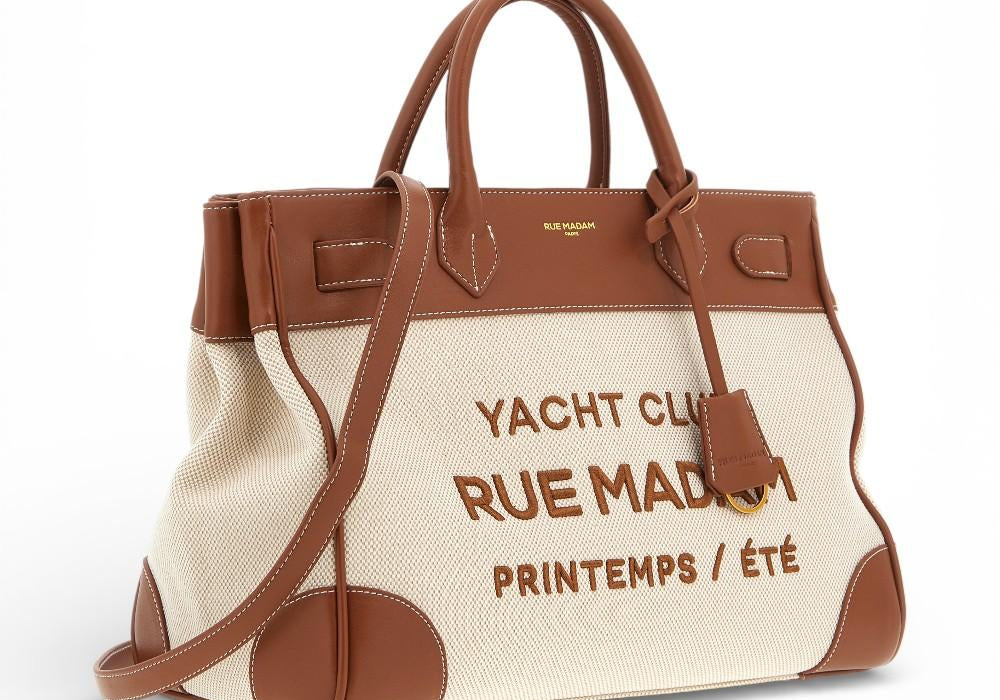 Shopping Riviera Tote bag beige brown Rue Madam 