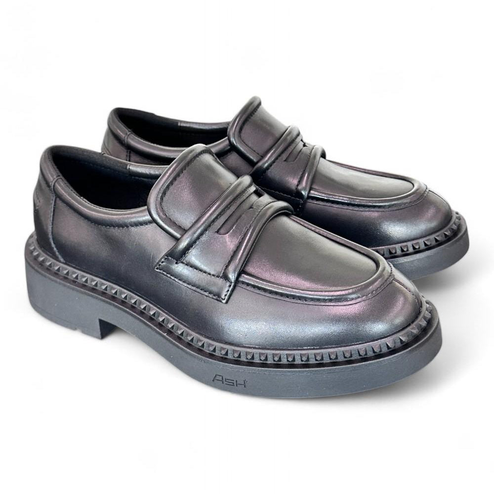 Mocassino Ash Miracle pelle nera<BR/> 