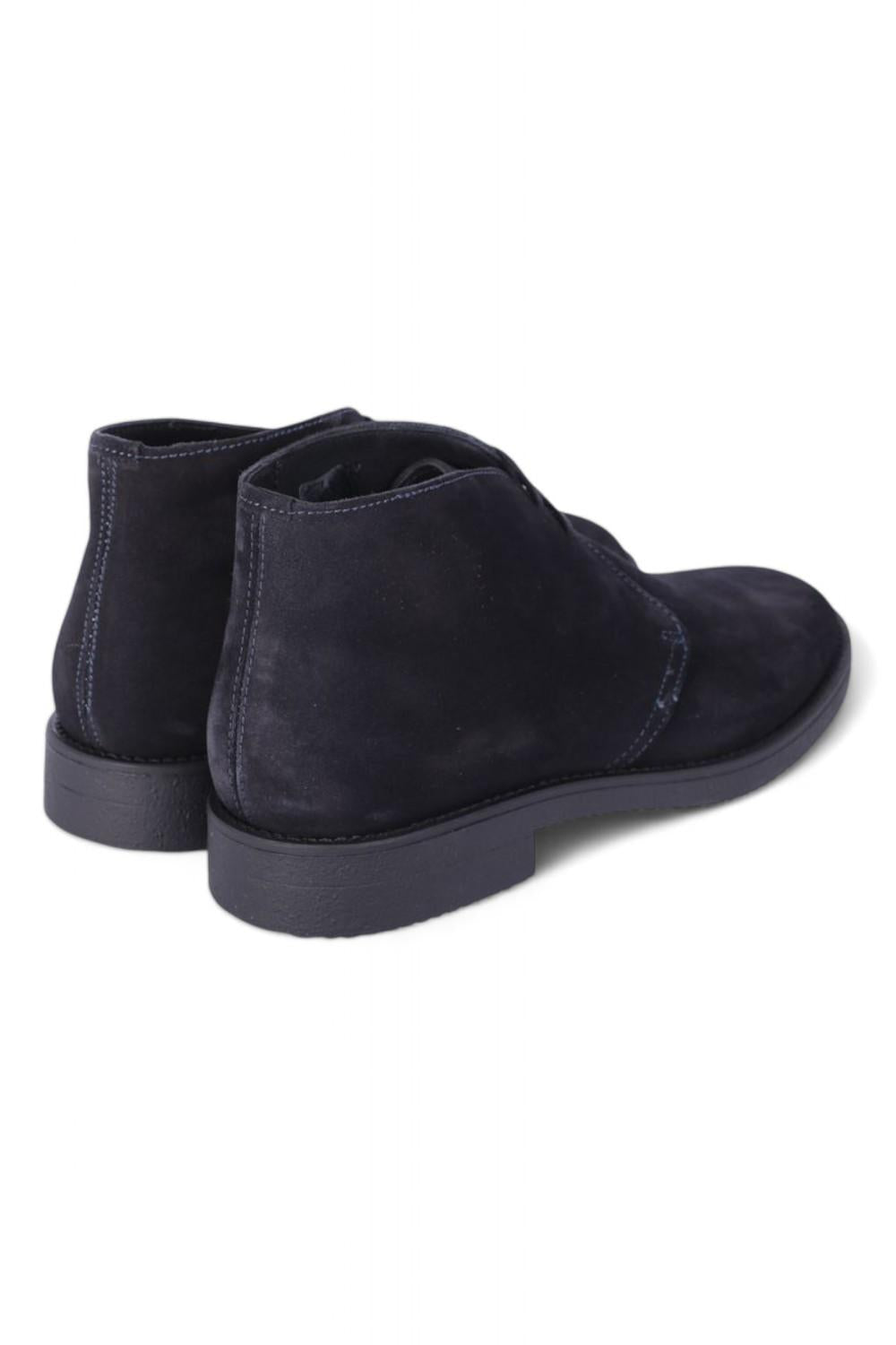 Polacco uomo suede blu Antica Cuoieria 