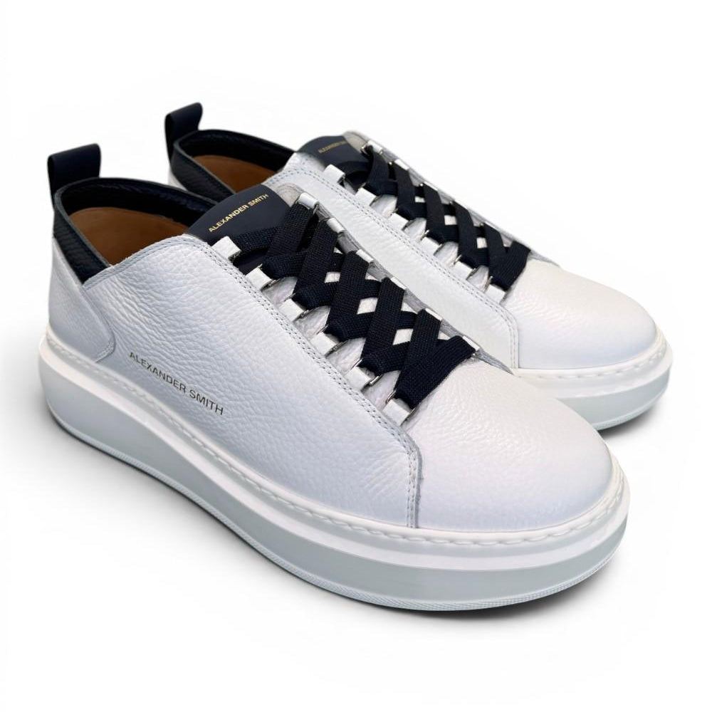 Sneaker Wembley man Alexander Smith bottalato white blu 