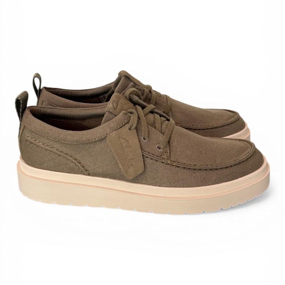 Scarpa uomo Polden Moc tela fango Clarks<BR/> 
