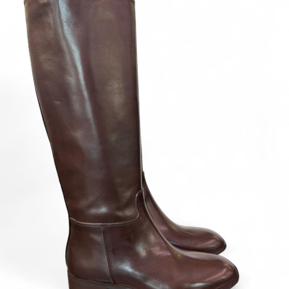 Stivale cavallerizzo tubo pelle moro Anima <BR/> 