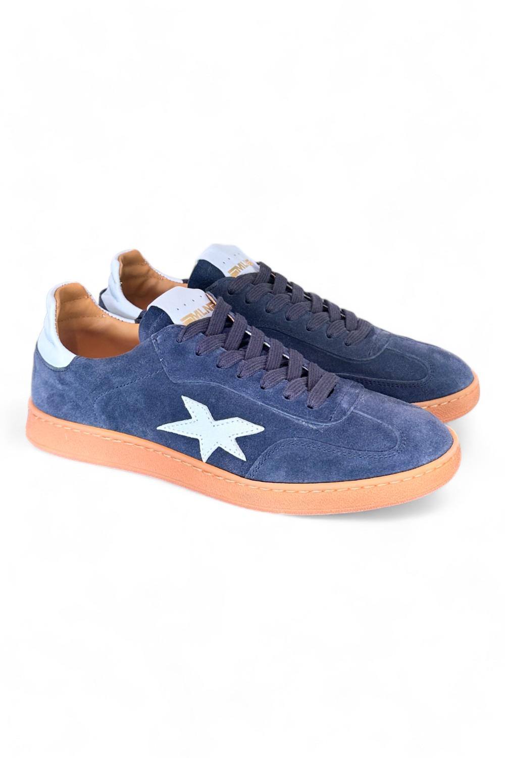 Sneaker uomo stella suede blu Meliné<BR/> 