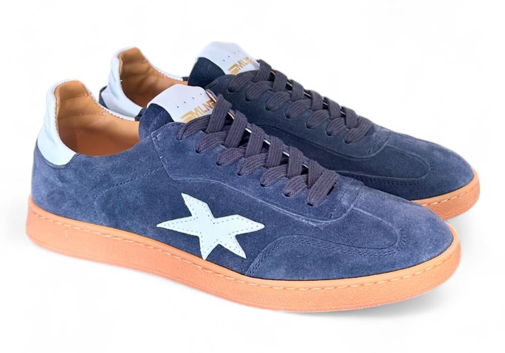 Sneaker uomo stella suede blu Meliné<BR/> 