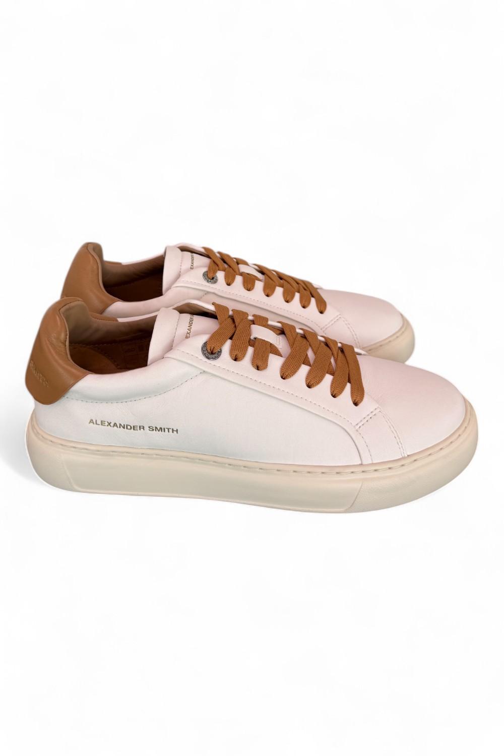 Sneaker uomo Soho white mustard Alexander Smith<BR/> 