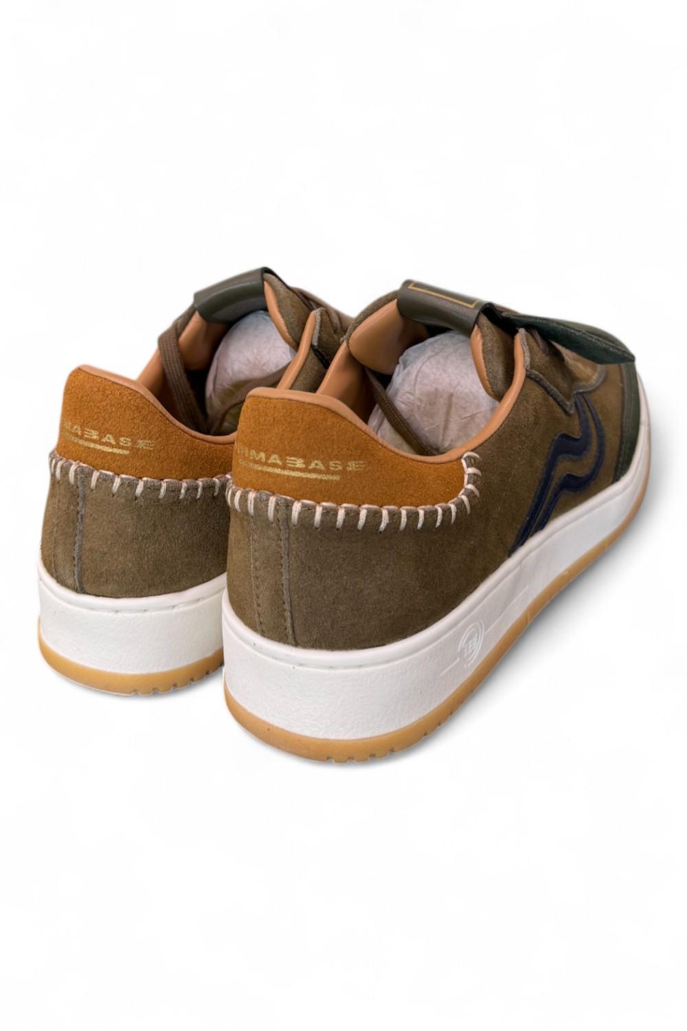 Sneaker uomo Hi suede verde Primabase <BR/> 