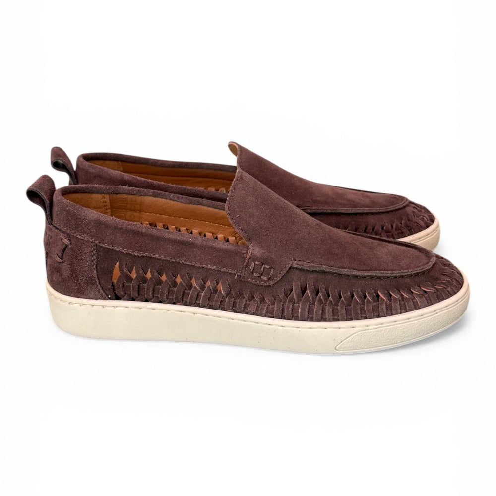 Mocassino cassetta suede intreccio moro Pawelks<BR/> <BR/> 