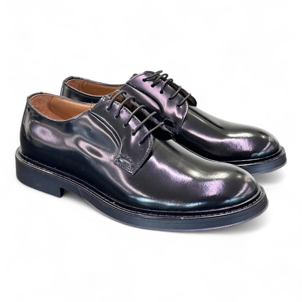Scarpa allacciata liscia gomma Franco Fedele 
