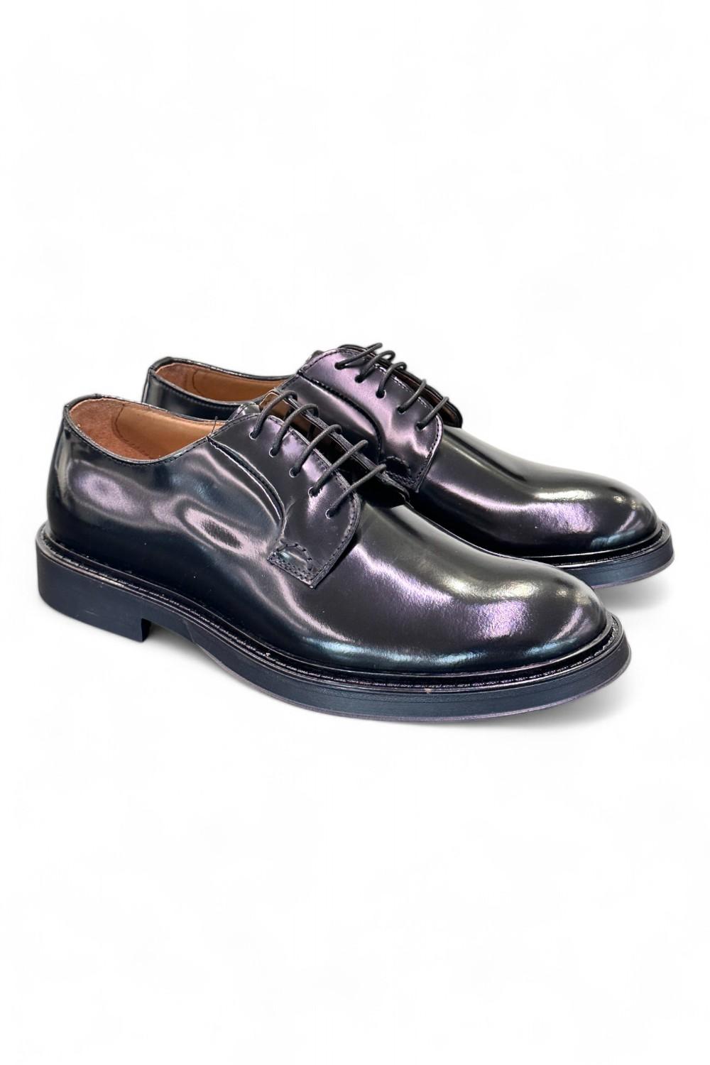 Scarpa allacciata liscia gomma Franco Fedele 