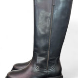 Stivale biker pelle nera Janet 