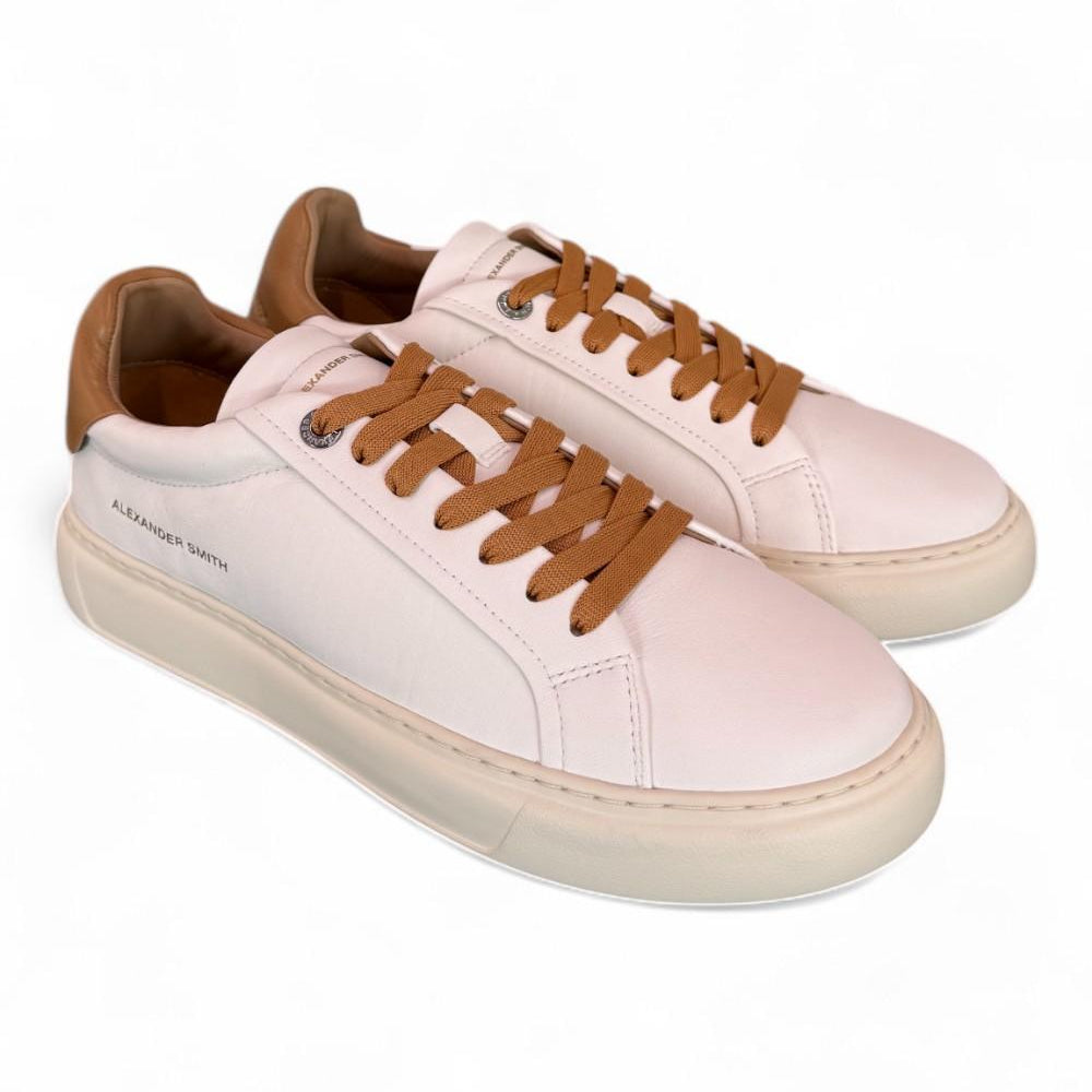 Sneaker uomo Soho white mustard Alexander Smith<BR/> 