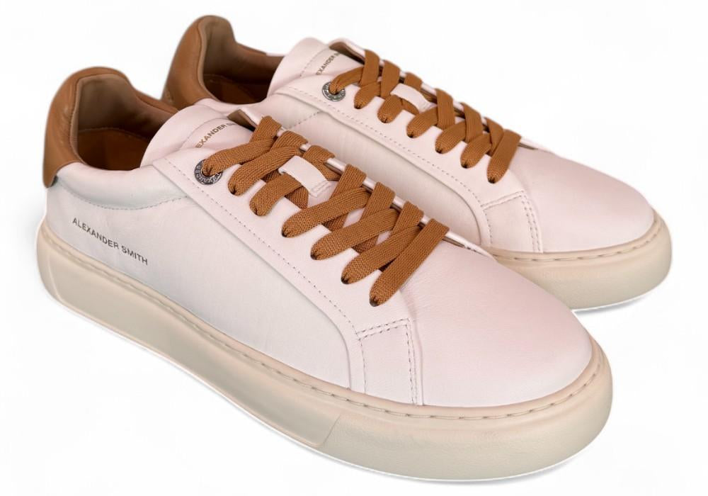 Sneaker uomo Soho white mustard Alexander Smith<BR/> 