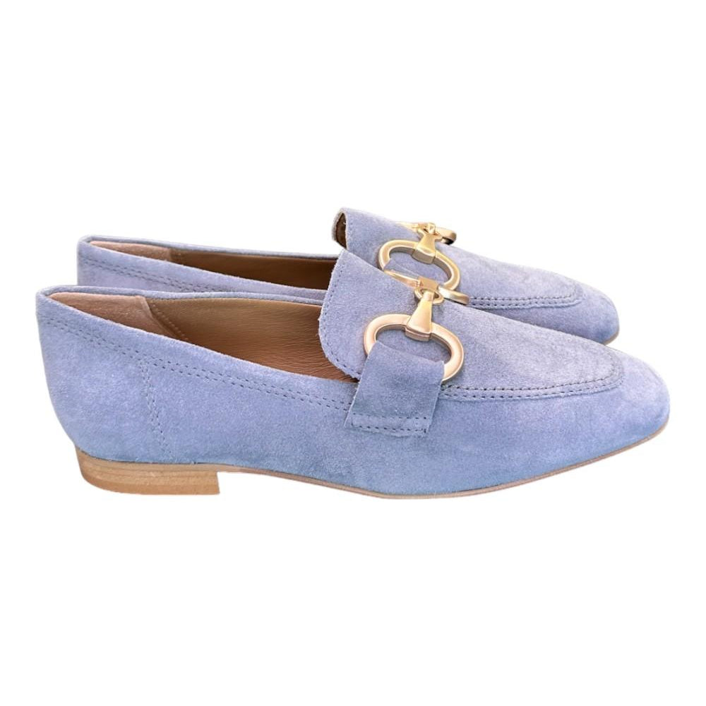 Mocassino suede cielo accessorio Francesco B. 