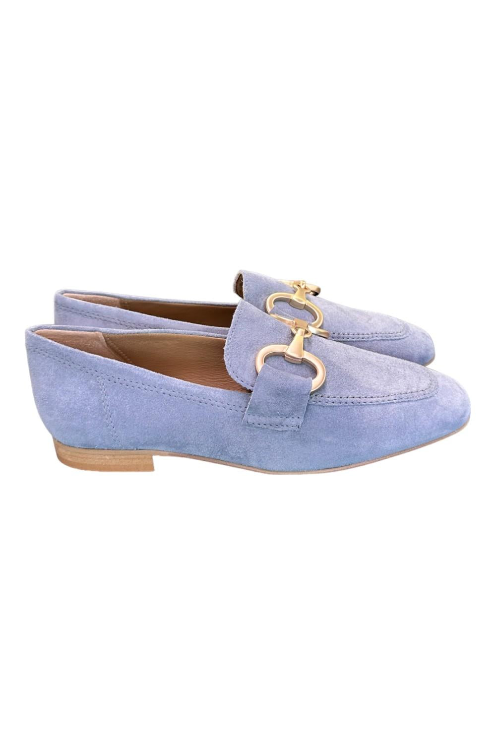 Mocassino suede cielo accessorio Francesco B. 