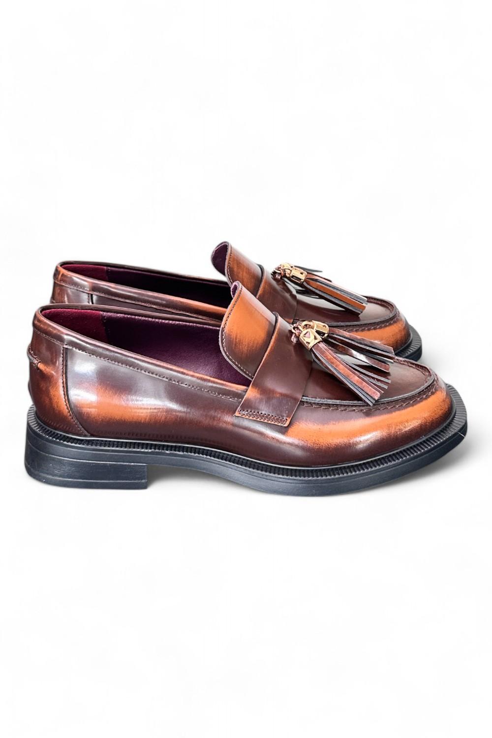 Mocassino mappi cuoio Lorenzo Mari<BR/> 