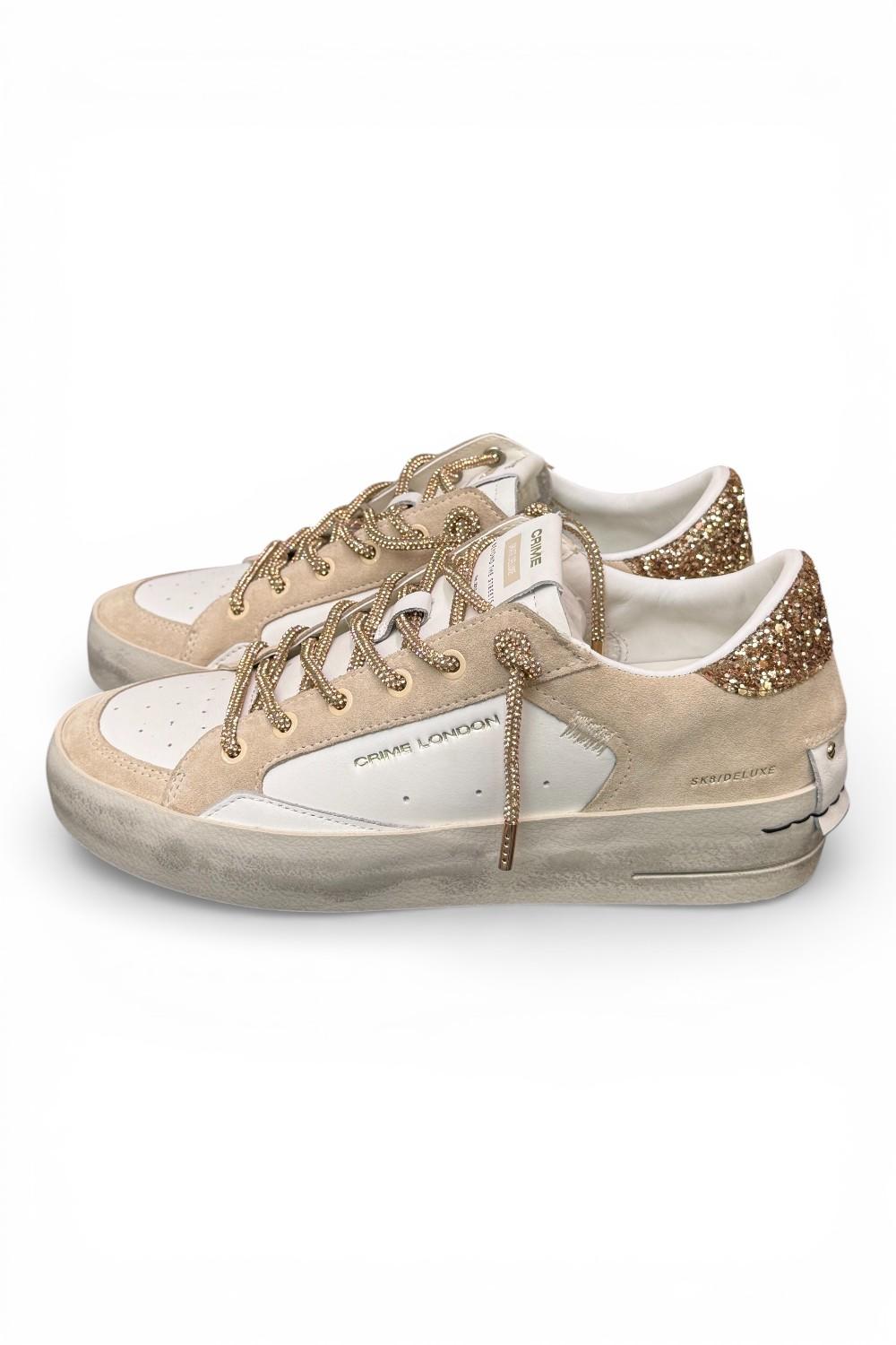 Sneaker De Luxe bianca beige Crime London sw. 