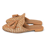 Sabot intreccio cuoio oro Elvio Zanon<BR/> 