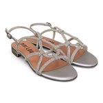 Sandalo incroci strass argento Bibi Lou<BR/> 