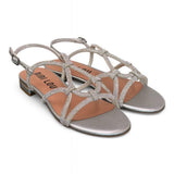 Sandalo incroci strass argento Bibi Lou<BR/> 