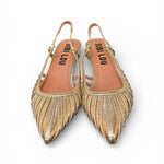 Slingback laminata oro Bibi Lou 